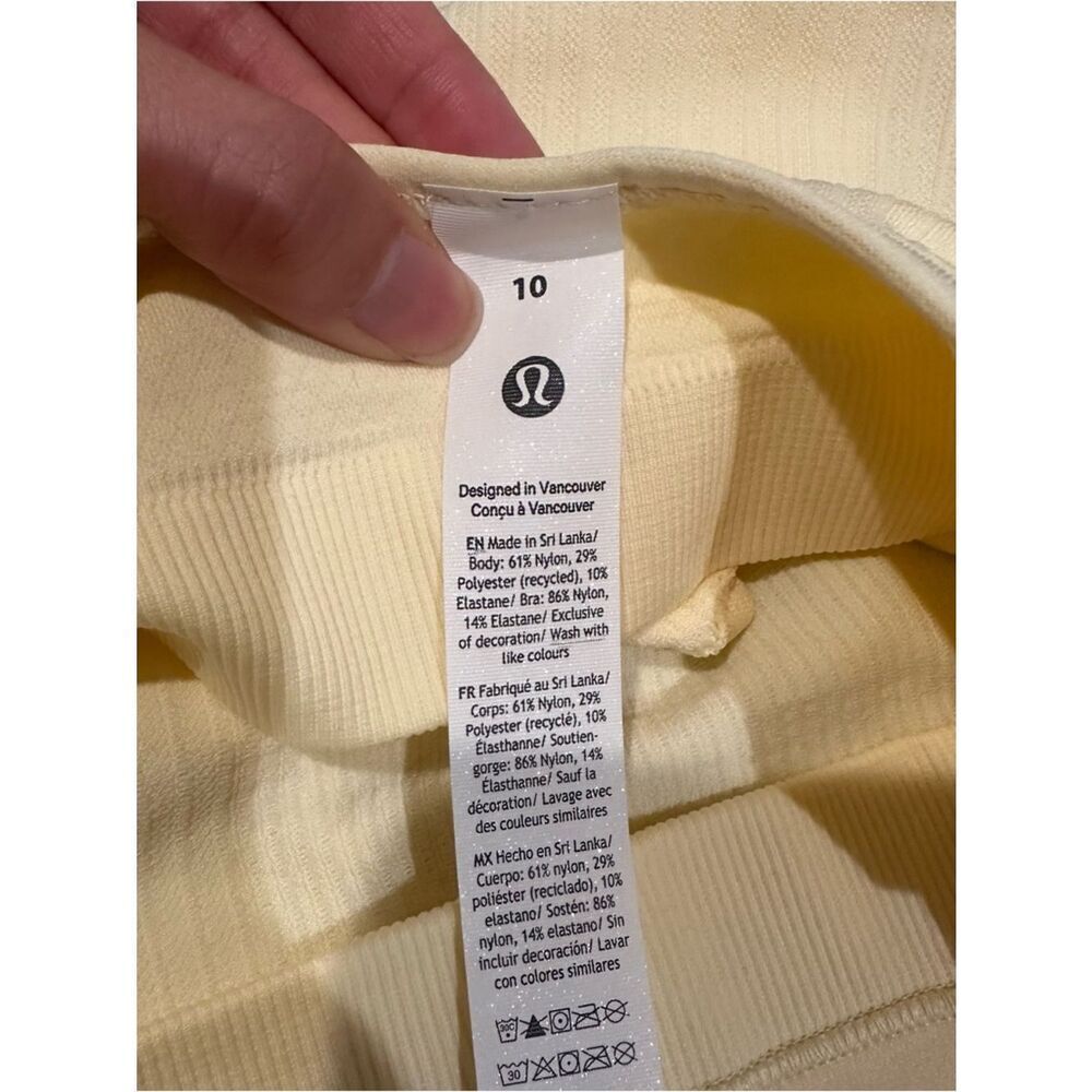 NWT 10 Ebb to Street Scoop-Neck Cropped Tank Top Padded Lululemon - Picture 6 of 9